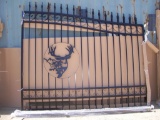 Unused 16' Bi-Parting Wrought Iron Gates,