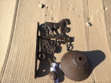 Unused Wall Mount Cast Iron Door/Dinner Bell.