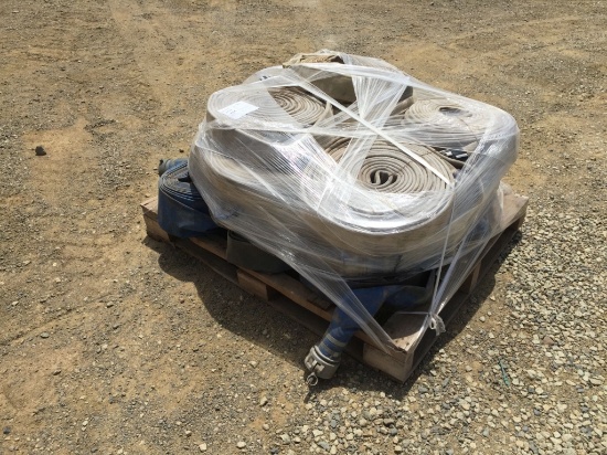 Pallet of Misc Fire Hose & Misc Discharge Hose.