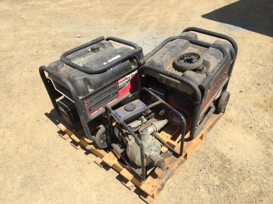 Pallet of Misc Generators & Pump.