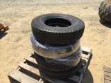 Pallet of (4) 7.00-15LT Misc Tires & Rims.