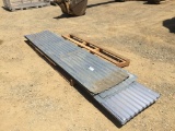 Pallet of Corrugated Metal Sheets.