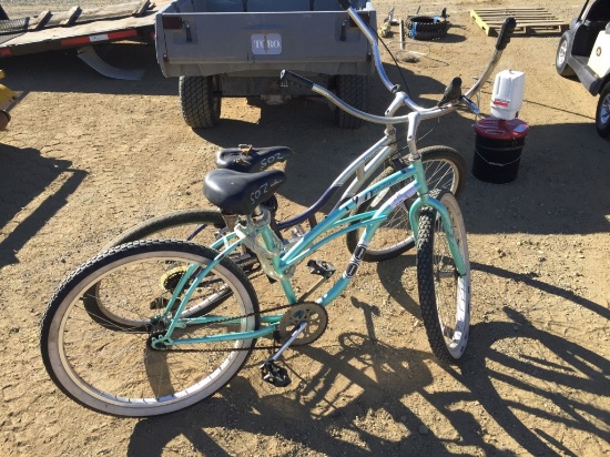 (2) Beach Cruiser Style Bicycles.