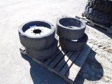 (4) 33 x 9 x 30 Solid Skid Steer Tires & Rims.
