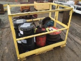 Forklift Man Basket of Misc Items Including,