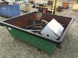 Steel Box of Misc Tractor Attachments, Including