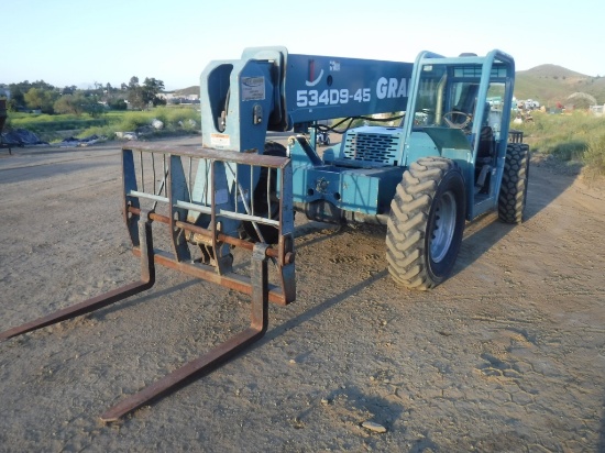 2002 Gradall 534D9-45 Forward Reach Forklift,