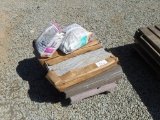 Pallet of Misc Floor Tile & (2) Bags of Grout.