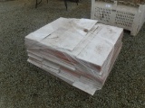 Pallet of 3' x 1' Corrugated Poster Board.