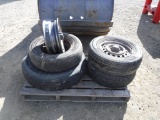 Pallet of Misc Tires & Rims.