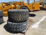 Pallet of (2) 24 R 21 Tires & Rims.