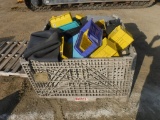Crate of Plastic Tool Boxes.