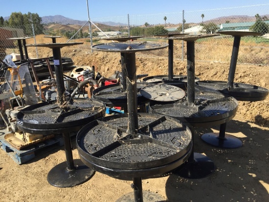 Pallet of (13) Metal 36" Round Patio Tables.