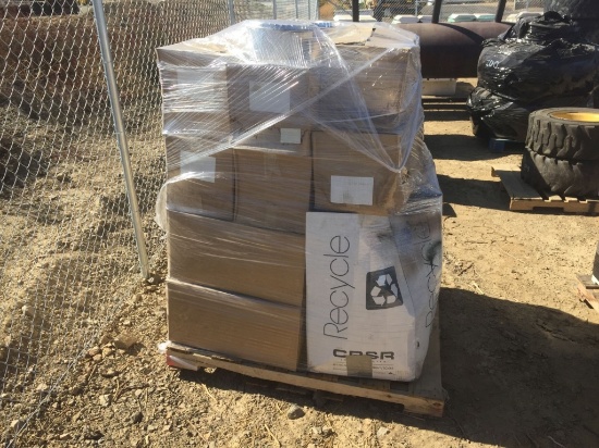Pallet of Misc Items Including Plastic Pipe