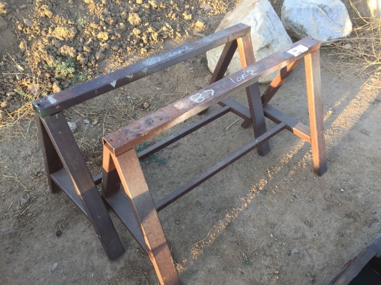 Pair of Steel Saw Horses.