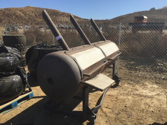 9' Smoker/BBQ on Rolling Stand.
