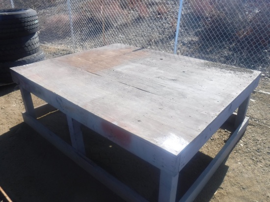 88" x 69" x 28" Wood Table.