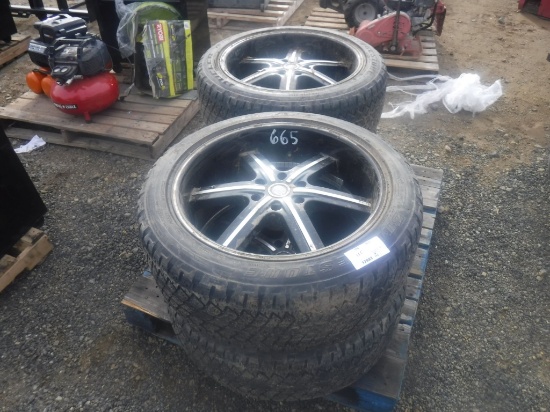 (4) Bridgestone Dueler 285/45 R22 Tires,