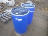 (2) 55 Gallon Empty Plastic Drums.