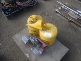 (2) Safety Gas Cans & Milwaukee Electric Saw.