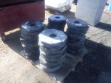 Pallet of Misc Delineator Bottoms.