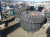 (6) Loader/Telehandler Tires and Rims.