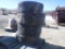 Pallet of (4) Solid Tires & Rims,