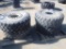 (4) Michelin 365/80R20 Radial Tires and Rims.