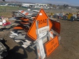 Lot of Construction Signs.