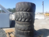 Pallet of (4) Caterpillar 12-16.5 Tires & Rims.