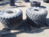 (4) Michelin 365/80R20 Radial Tires and Rims.