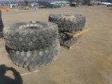 (4) Michelin 16.00R20 XZL Radial Tires and Rims.