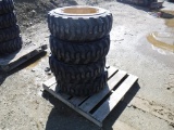 (4) Unused Loadmax 10-16.5 Skid Steer Tires