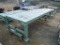 4' x 10' x 3' Metal Table w/Wooden Top.
