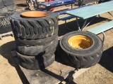 Pallet of (4) Caterpillar 12-16.5 Tires & Rims.