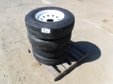 (4) Unused Ranier ST225/75R15 Radial Trailer Tires