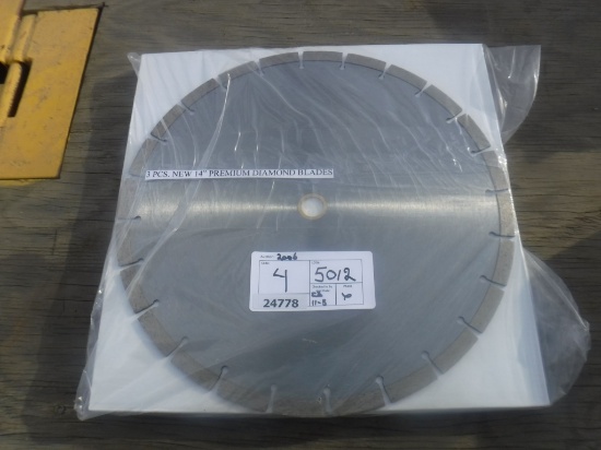 (3) Unused 2020 14" Premium Diamond Blades.