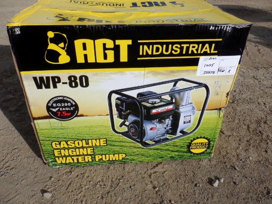 Unused 2020 AGT WP-80 3" (80mm) Pump,