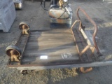 3' x 4' Antique Wood and Metal Cart,