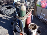 Oxygen and Acetlyene Tanks w/Torch Cart,