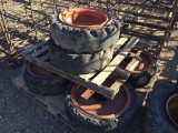Pallet of (6) Solid Tires & Rims.