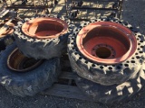 Pallet of (2) Solid Tires & Rims,