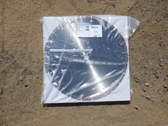 (3) Unused 2020 14" Premium Diamond Blades.