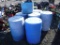 (7) 55-Gallon Plastic Drums,