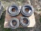 (2) Solideal 457/152-308 Forklift Tires & Rims,