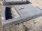 9' Bi-Parting Arched Wooden Gates w/Glass Inserts.