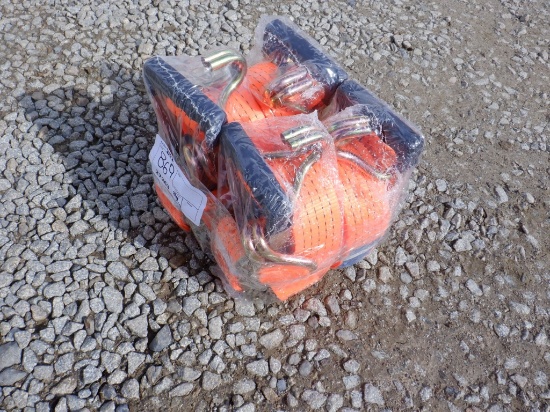 (4) Unused 2020 2" x 27' Ratchet Cargo Straps,
