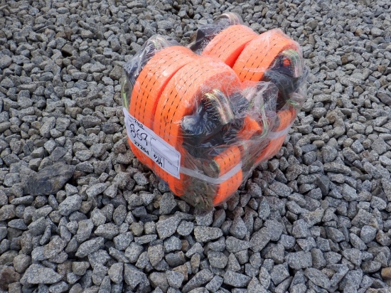 (4) Unused 2020 1.5" x 27' Rachet Cargo Straps,