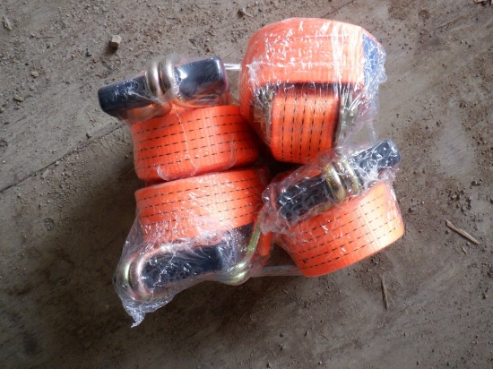 (4) Unused 2020 2" x 27' Ratchet Cargo Straps,