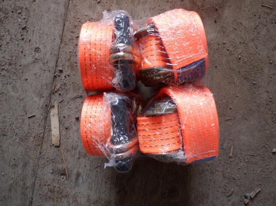 (4) Unused 2020 2" x 27' Ratchet Cargo Straps,
